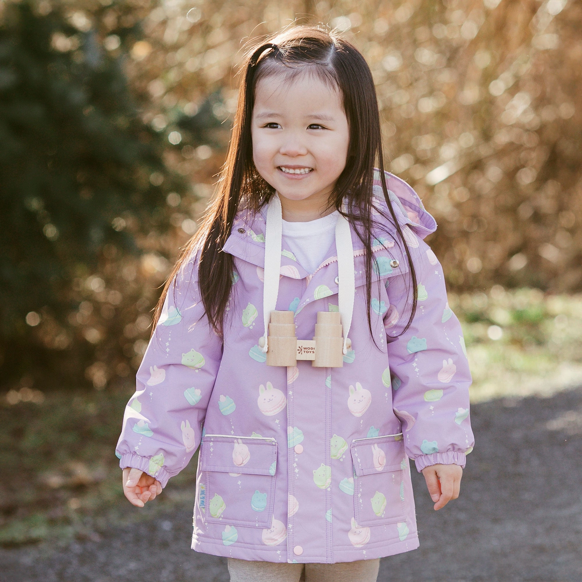 Unique >Jan & Jul Kids Cozy-Dry Waterproof Rain Jacket - Macarons
