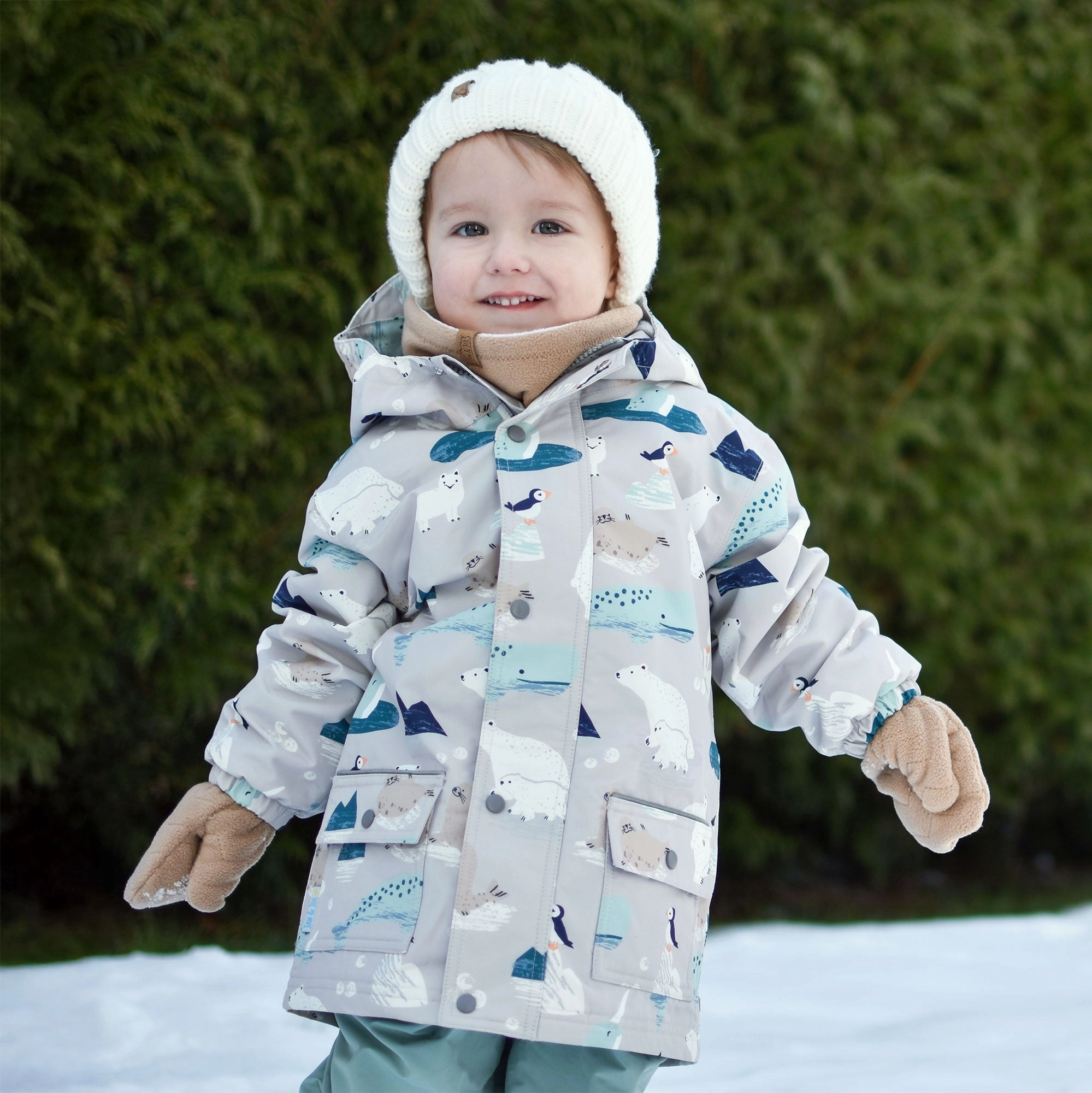 Machine washable kids' clothes >Jan & Jul Kids Cozy-Dry Waterproof Rain Jacket - Polar Pals