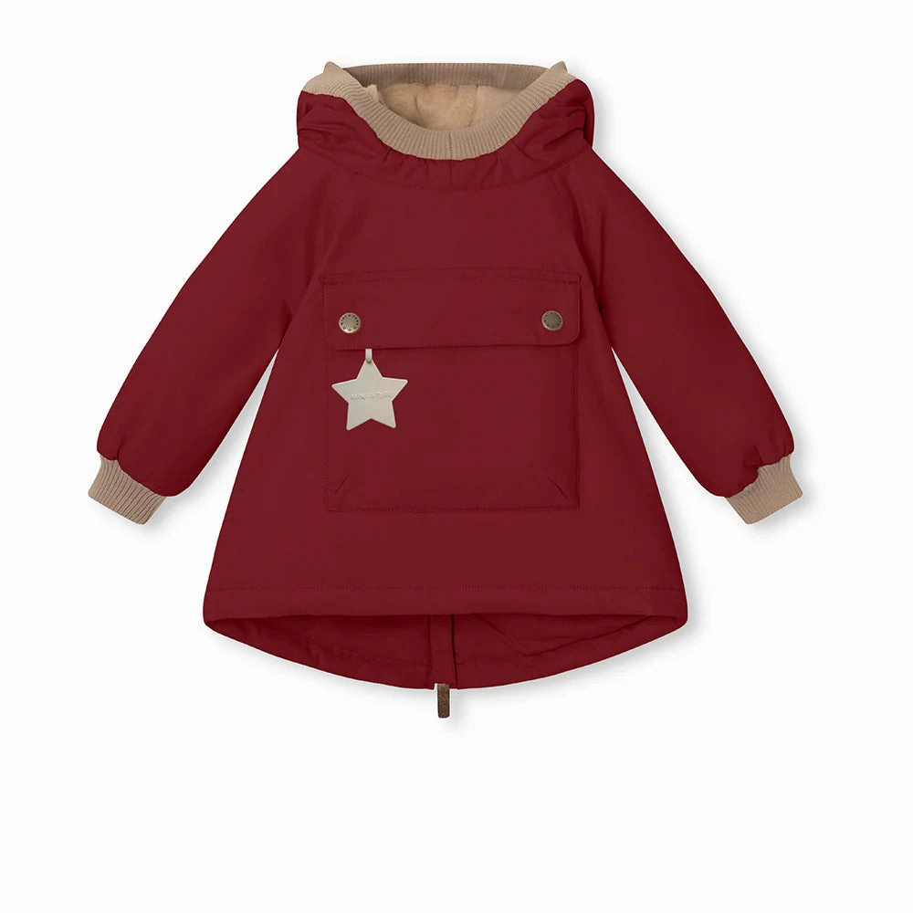 >MINI A TURE Baby MATBABYWEN Winter Anorak - Red Merlot machine - washable Lightweight kids' outfits