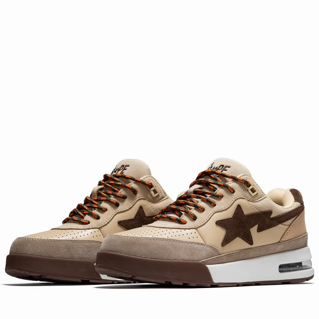 A Bathing Ape Bape Sta #1 M1 - Beige Heel Fit Calm Walk