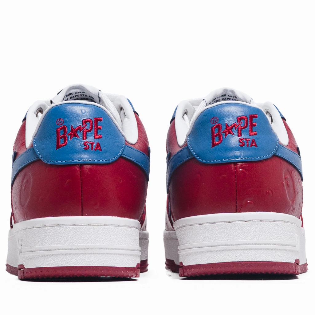 A Bathing Ape Bape Sta #3 M2 - Red Clean Path Lane Versatile Leather Shoes