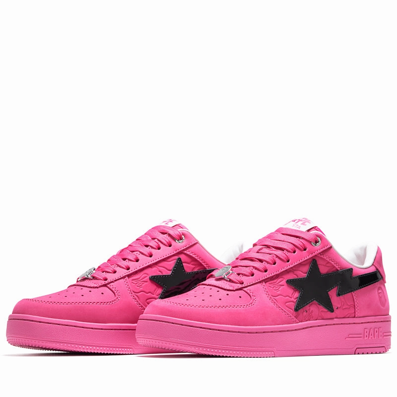 A Bathing Ape Bape Sta OS #3 M2 - Pink Smooth Steps Fringed Tongue