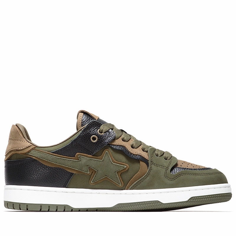 Breathable Footwear Hill Path A Bathing Ape Sk8 Sta #6 M1 - Olive Drab