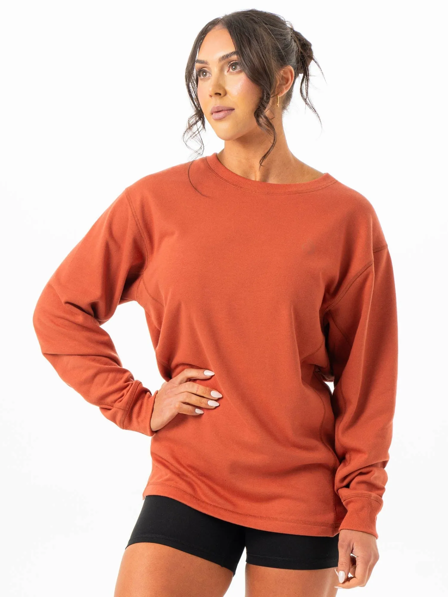 Road Trip Free Motion Design Force Crew Neck - Terracotta
