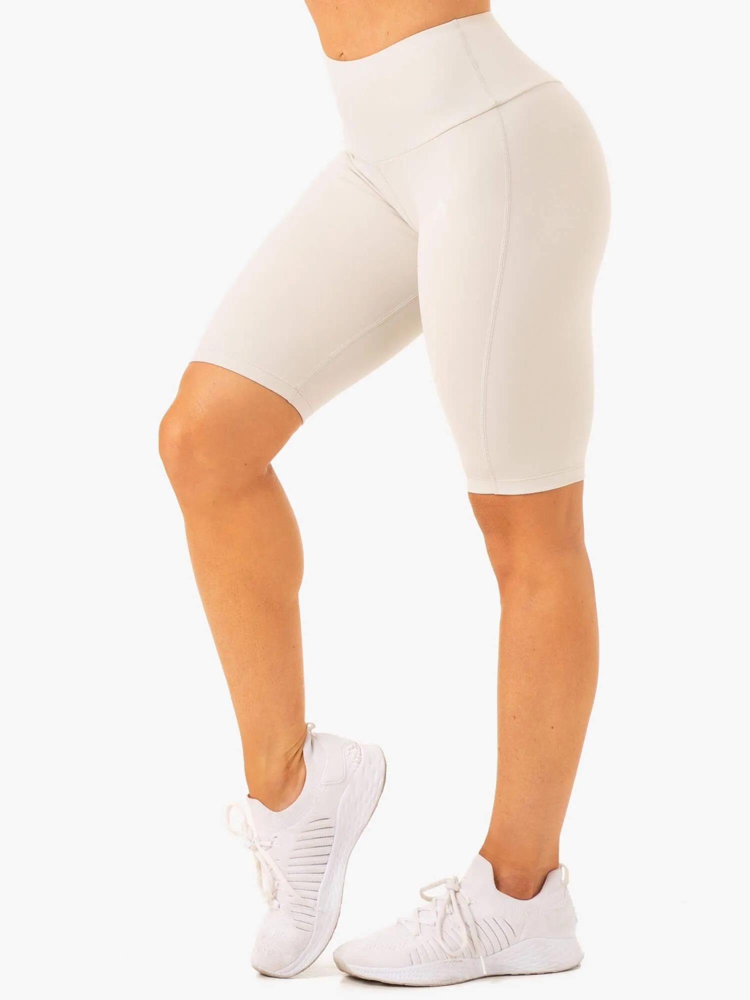 Body Movement Action Bike Short - Snow Grey