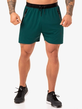 Mood Wear Reflective Safety Detailing Action Mesh Short - Emerald