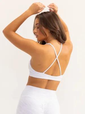 Secure Fabric Everyday Use Activate Scoop Neck Sports Bra - Snow Grey Marl