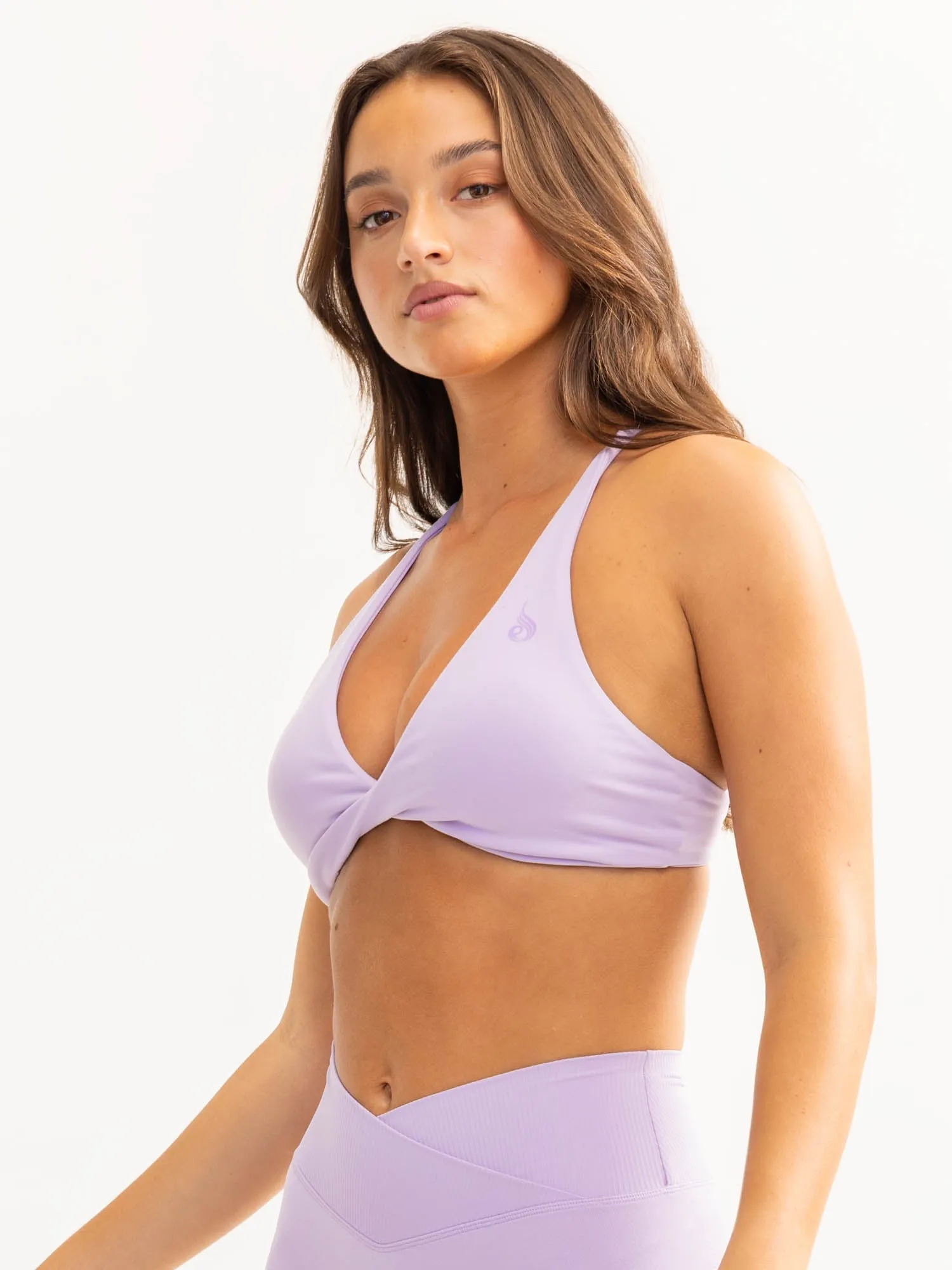 Activate Twist Sports Bra - Lavender Backless