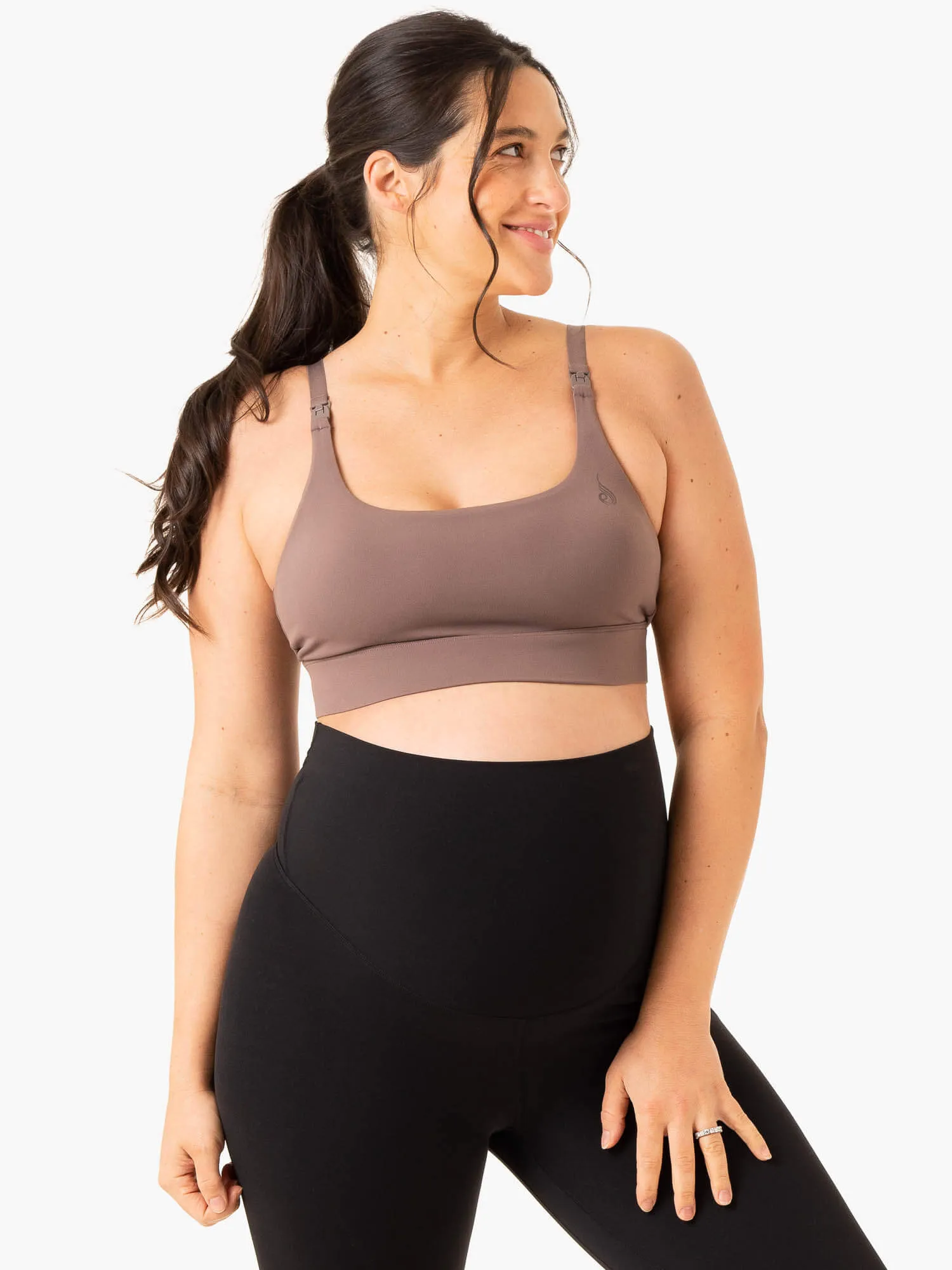 Active Bump Sports Bra - Chocolate temperature regulation Fitness club attendees