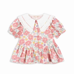 Casual kids' attire Seasonal Konges Sloejd Kids Coeur Collar Shirt Gots - Fleur Anglaise