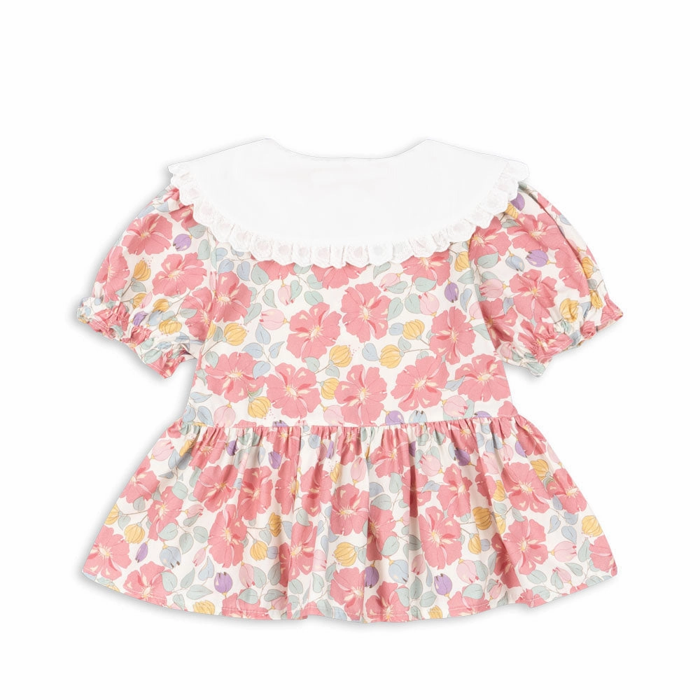 Konges Sloejd Kids Coeur Collar Shirt Gots - Fleur Anglaise Silk