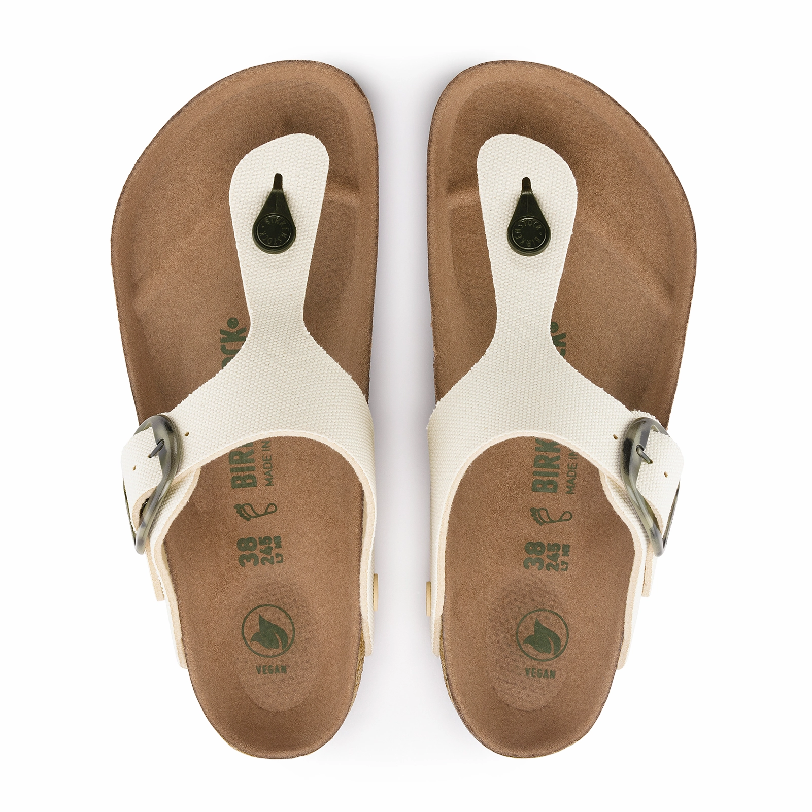 Sandal Style Birkenstock Gizeh Big Buckle Vegan Sandal (Women) - Eggshell Canvas