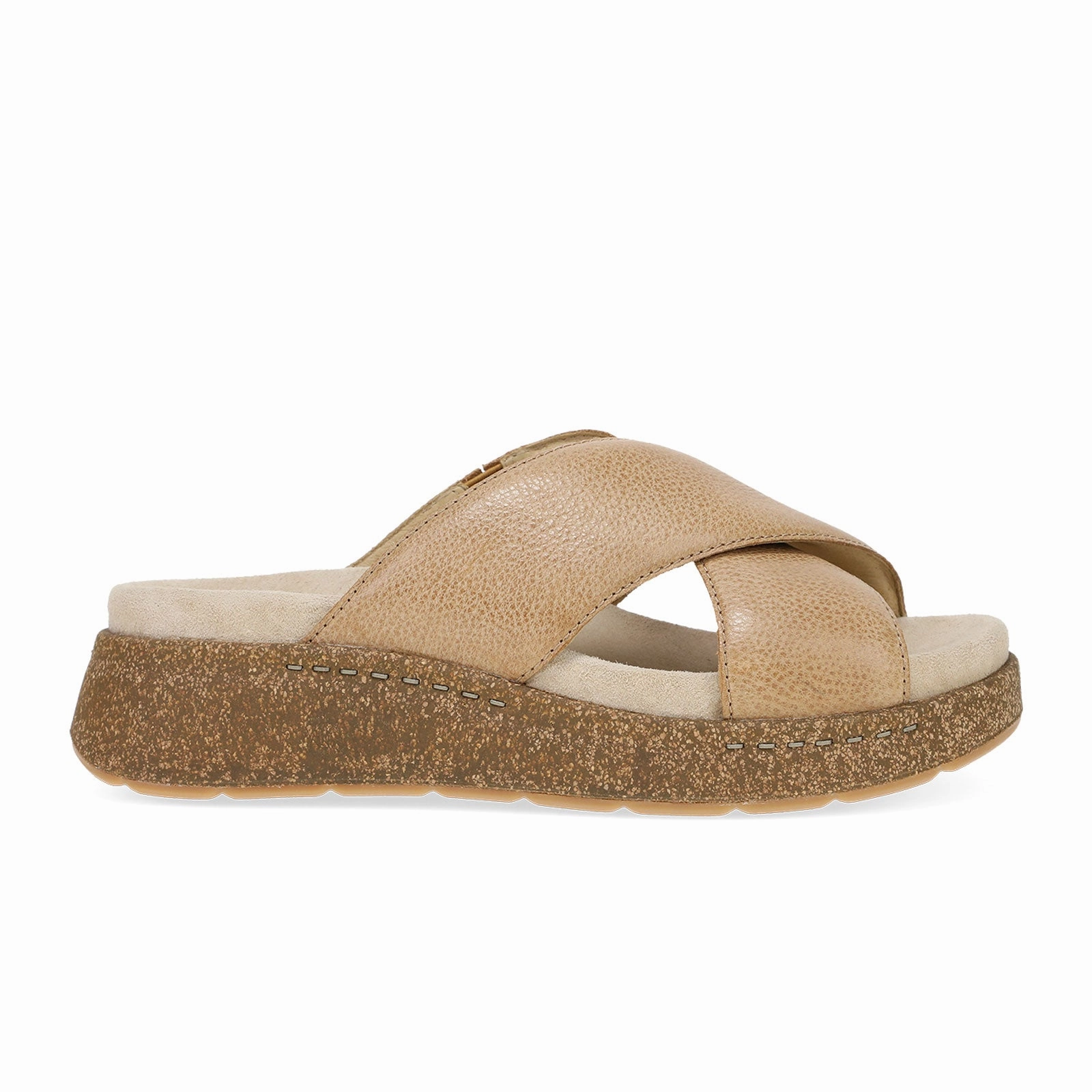 Dansko Bridget Slide Sandal (Women) - Honey Distressed No Fuss