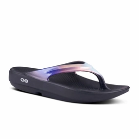 Holiday Ready Oofos OOlala Luxe Sandal (Women) - Black/Calypso