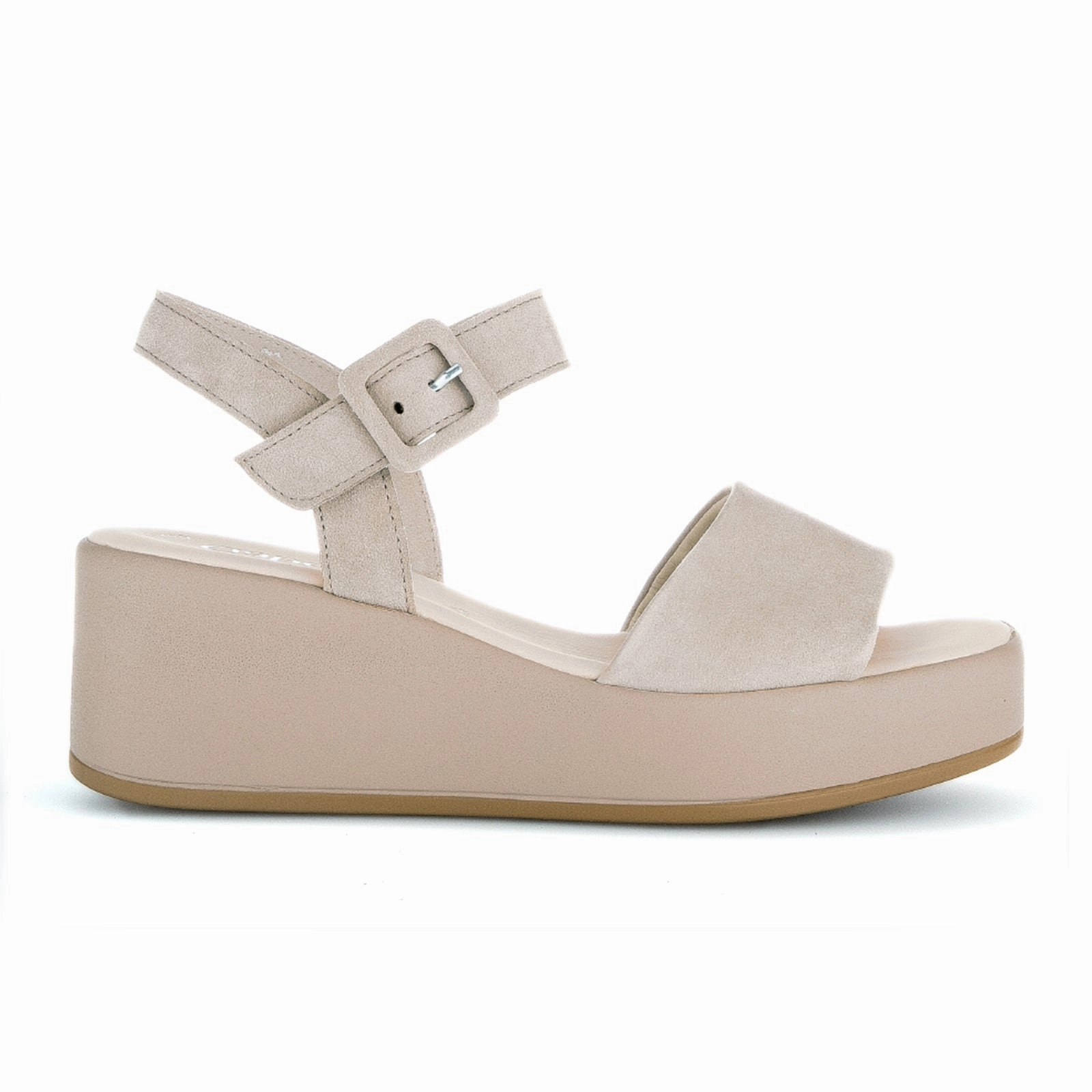 Heel Strap Trendy Gabor 531 Platform Wedge Sandal (Women) - Desert Suede