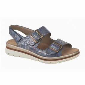 Quick Foot Step Stretchable Fidelio Serafina Backstrap Sandal (Women) - Blue