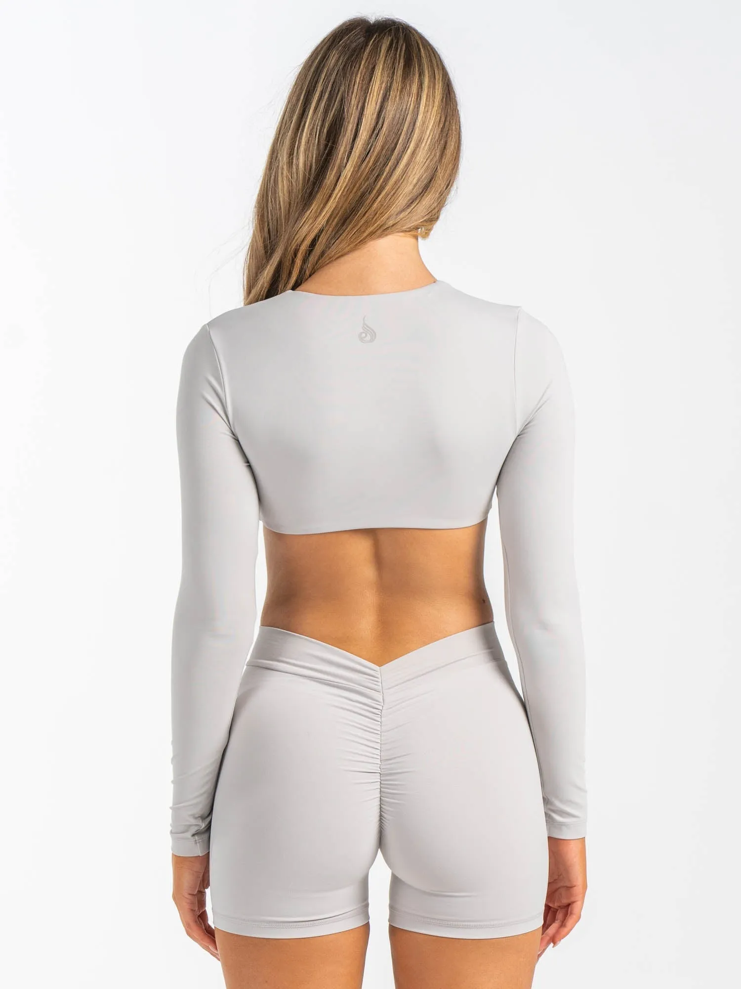 NKD Knot Long Sleeve Top - Sugar Dust Relaxed Dress Flowy Tunic