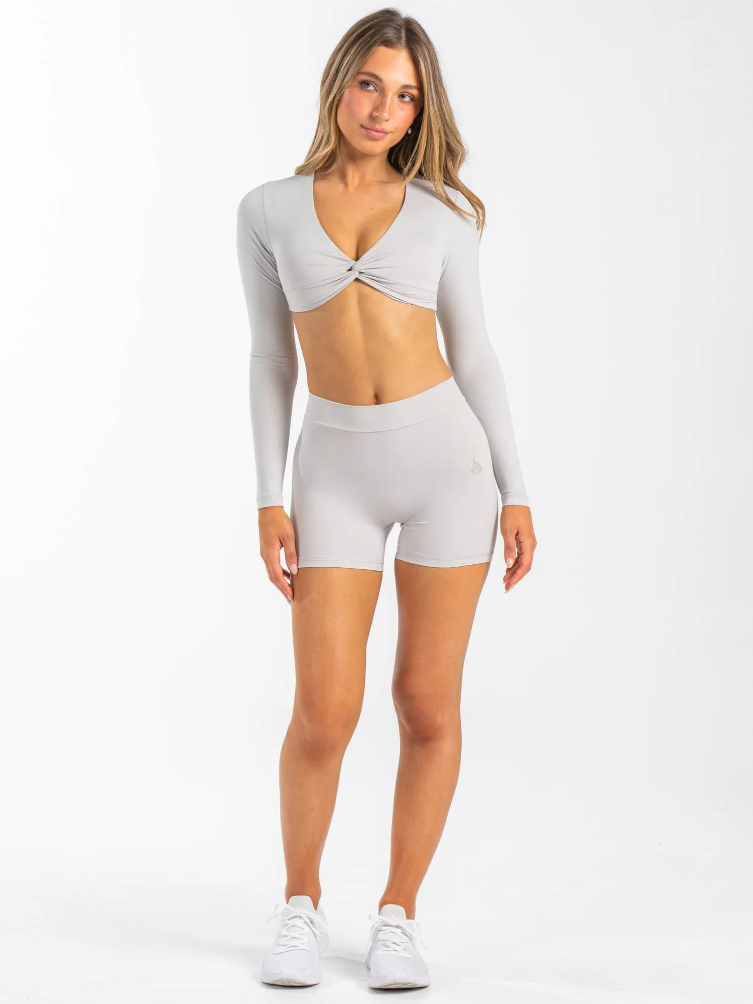 NKD Knot Long Sleeve Top - Sugar Dust Basic Tee