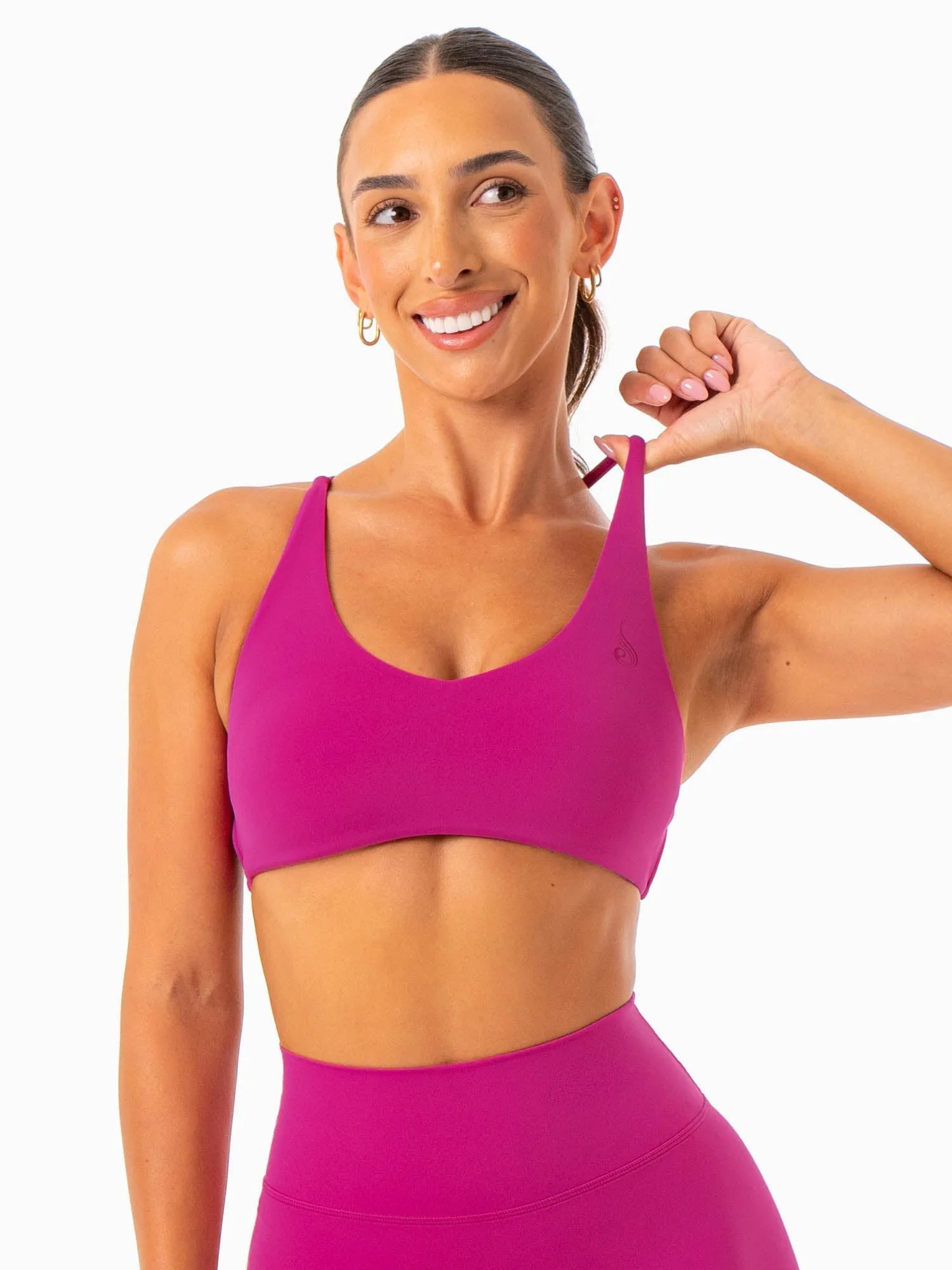 NKD Embody Sports Crop - Fuchsia Solo exercisers Durable Support