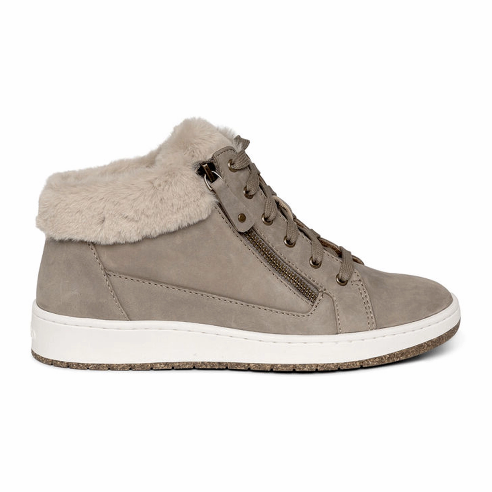Durable Footwear Aetrex Dylan Ankle Boot (Women) - Taupe Leather