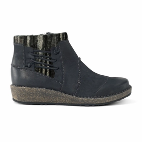 Clean Finish Sunny Walk Aetrex Tessa Sweater Ankle Boot (Women) - Black