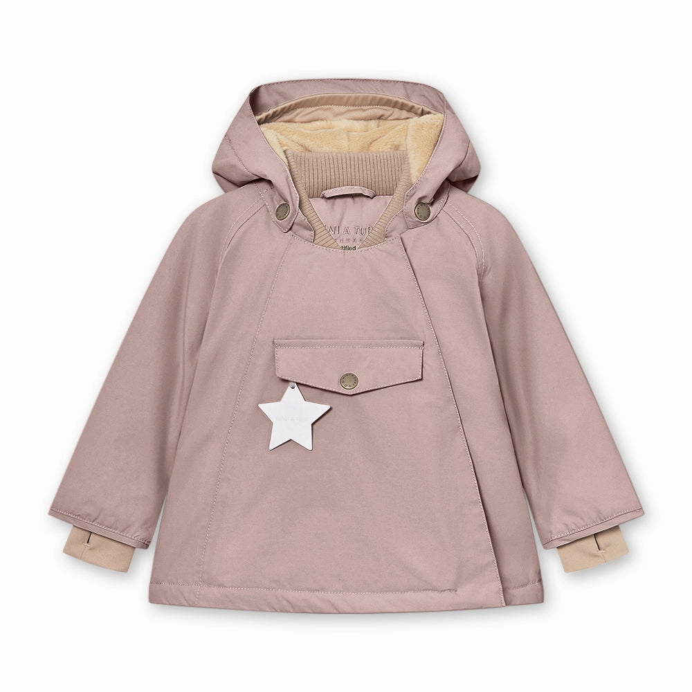 >MINI A TURE Kids WANG Winter Jacket - Cloudy Rose High school kids' wear Baggy
