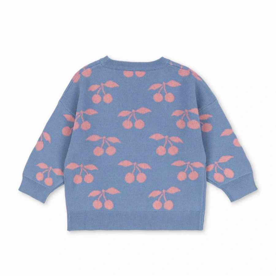 Silk like kids' wear Minimalist Konges Sloejd Kids Lapis Sweater - Purple Impression