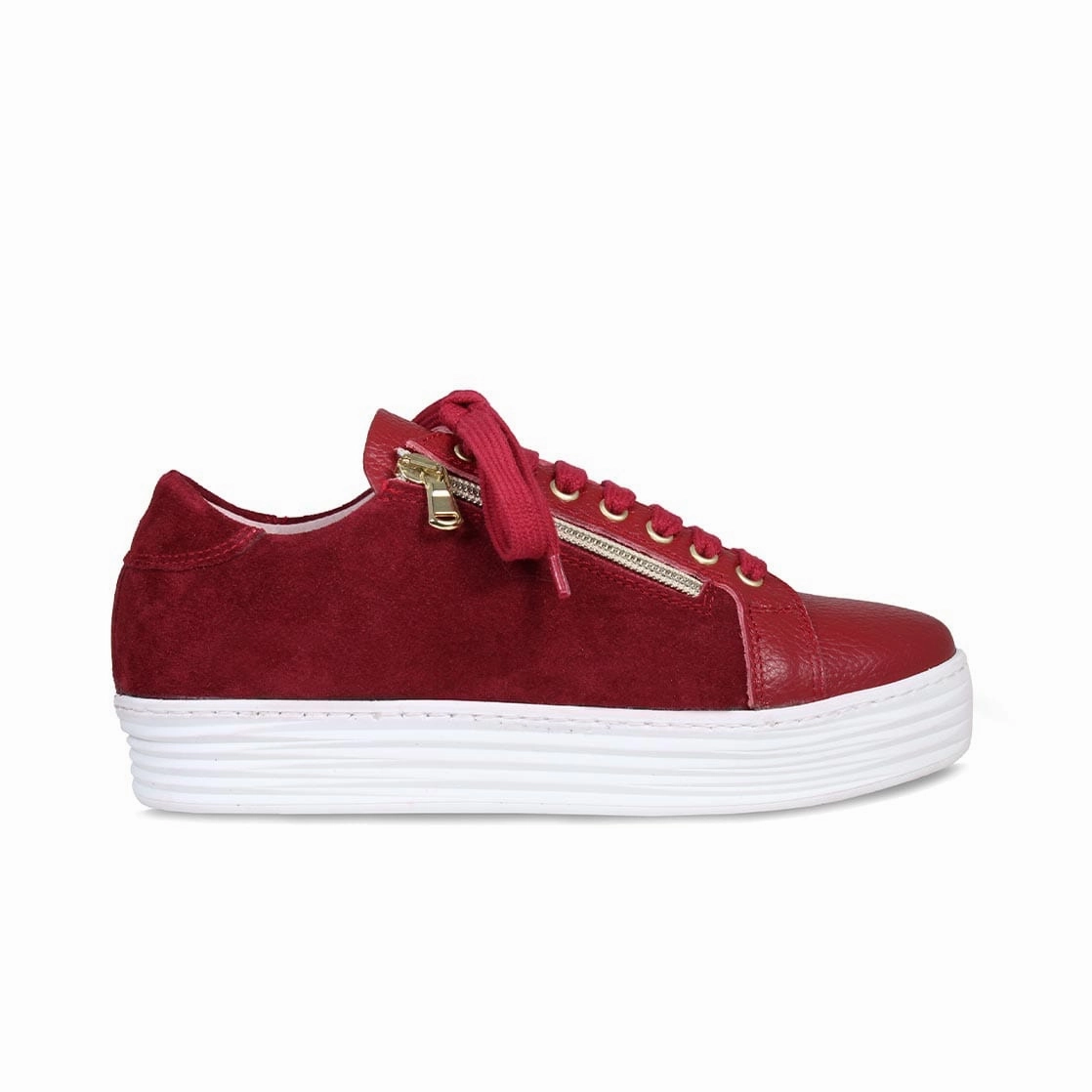 Indoor Workout Endurance Sole Hero: Cherry Red Leather & Suede