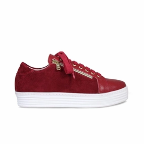 Indoor Workout Endurance Sole Hero: Cherry Red Leather & Suede