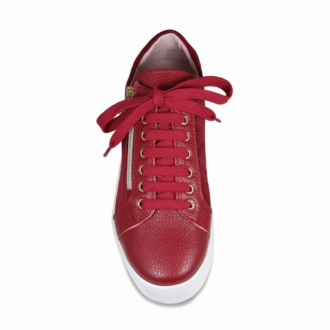 Hero: Cherry Red Leather & Suede Antibacterial