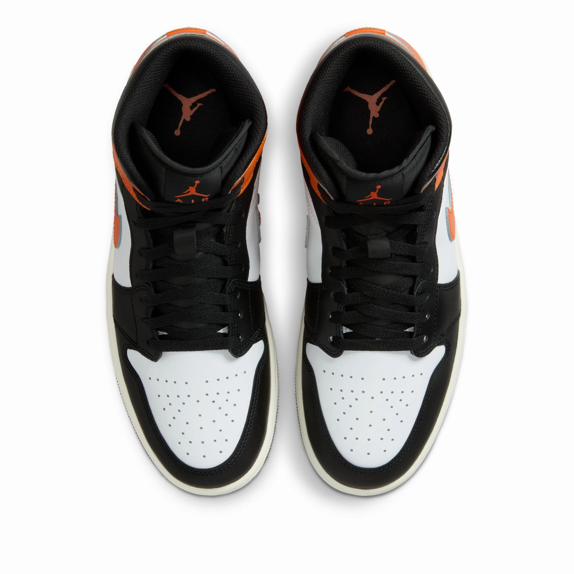 Air Jordan 1 Mid - Starfish/Black Stylish Walking Shoes Grip Power