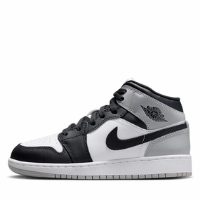 Indoor Sole Power Air Jordan 1 Mid (GS) - White/Light Smoke Grey