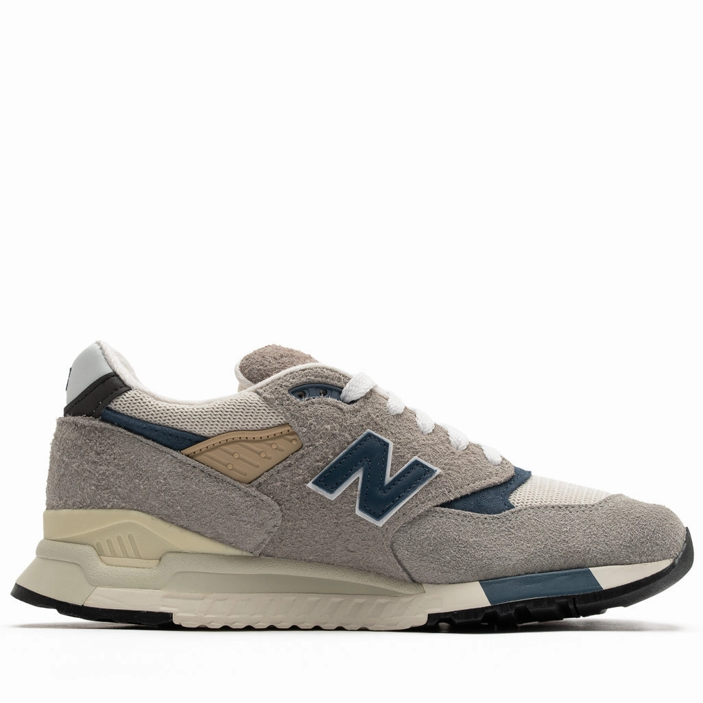 Comfortable Leather Design New Balance Made in USA 998 - Grey/Navy