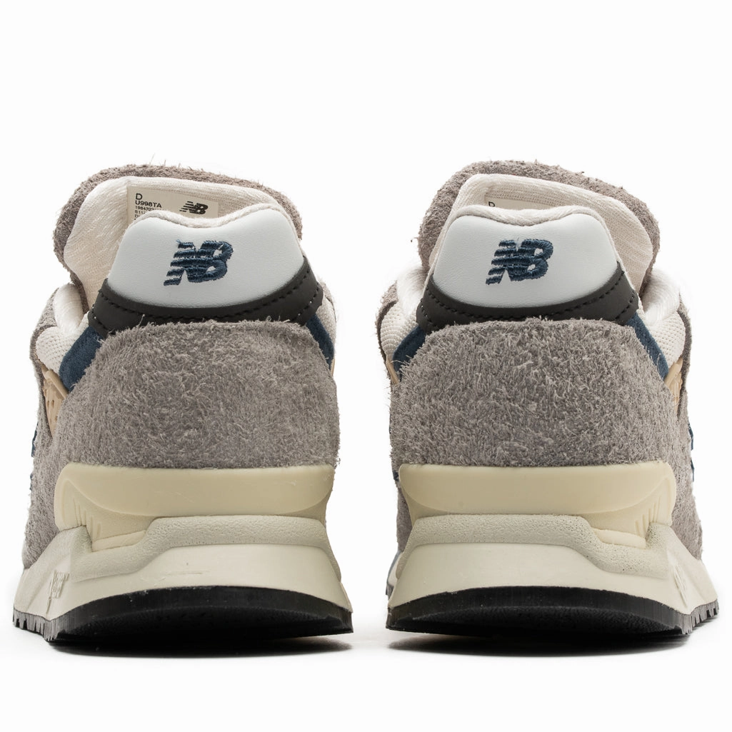 New Balance Made in USA 998 - Grey/Navy Walk Neat Breathable fabric