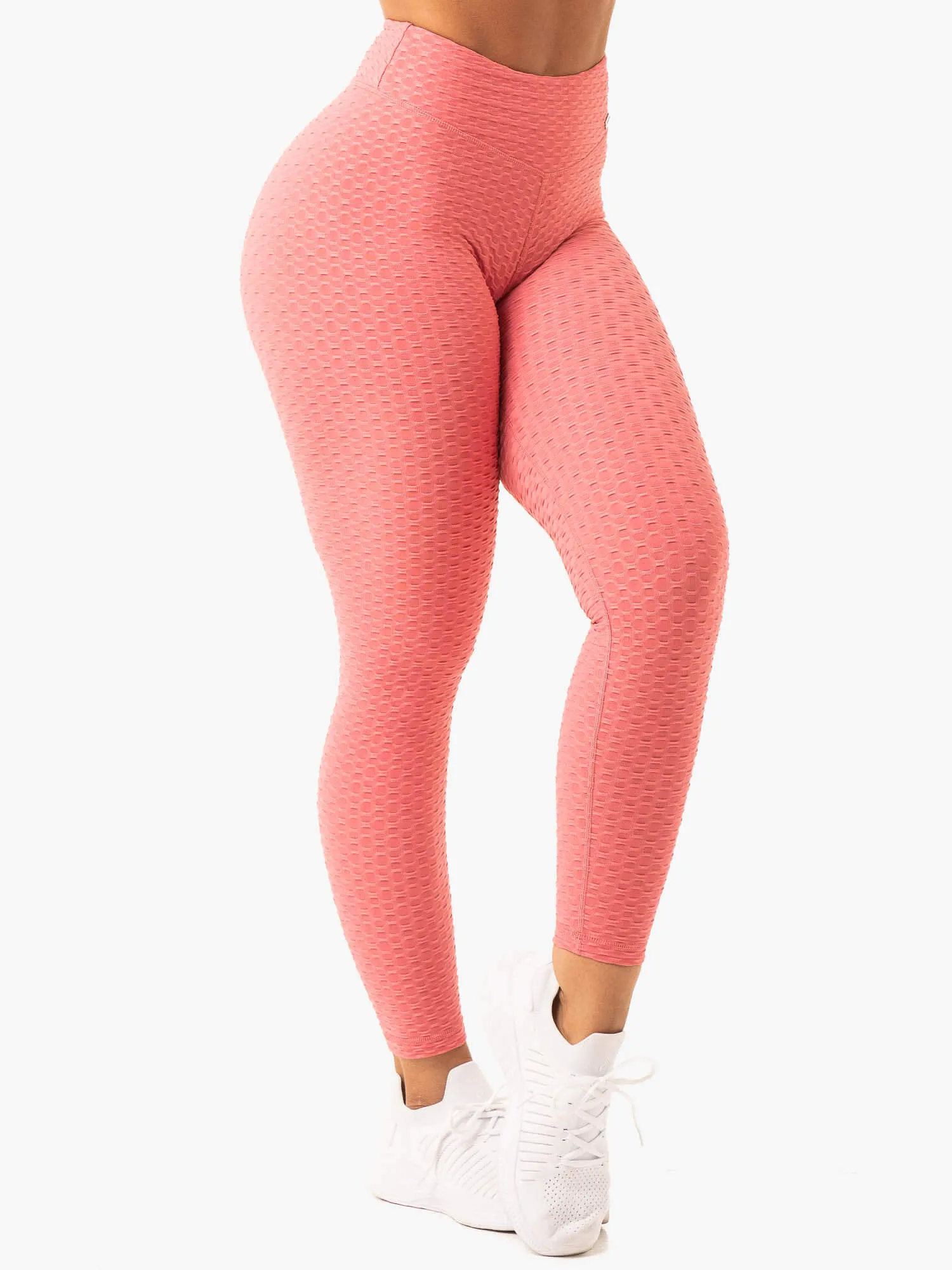 Home Lounge Fade Resistant Optic Scrunch Bum Leggings - Lipstick Pink