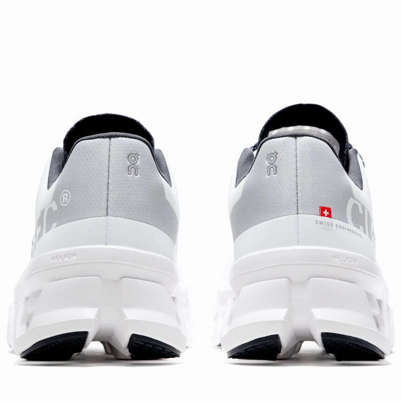 On Cloudmonster - All White Ground Sure Heel Fit