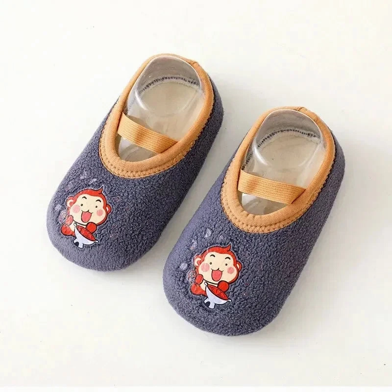 Baby Anti-slip Socks Newborn Warm Crib Floor Shoes with Rubber Sole for Children Boy Toddler Foot Girl Infant Cute Kids Slippers most dancing Rugby