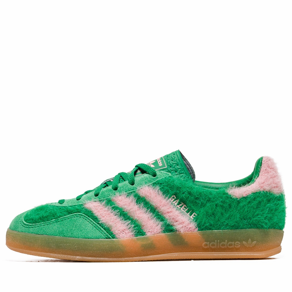 Women's Adidas Gazelle Indoor - Green/Glow Pink Chic Minimalism Work