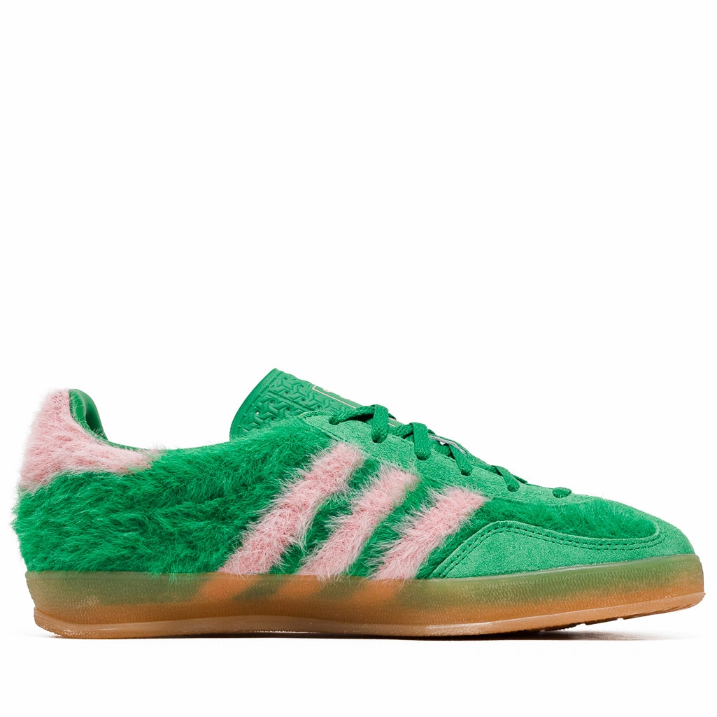 Women's Adidas Gazelle Indoor - Green/Glow Pink Anti   Slip Calm Mood