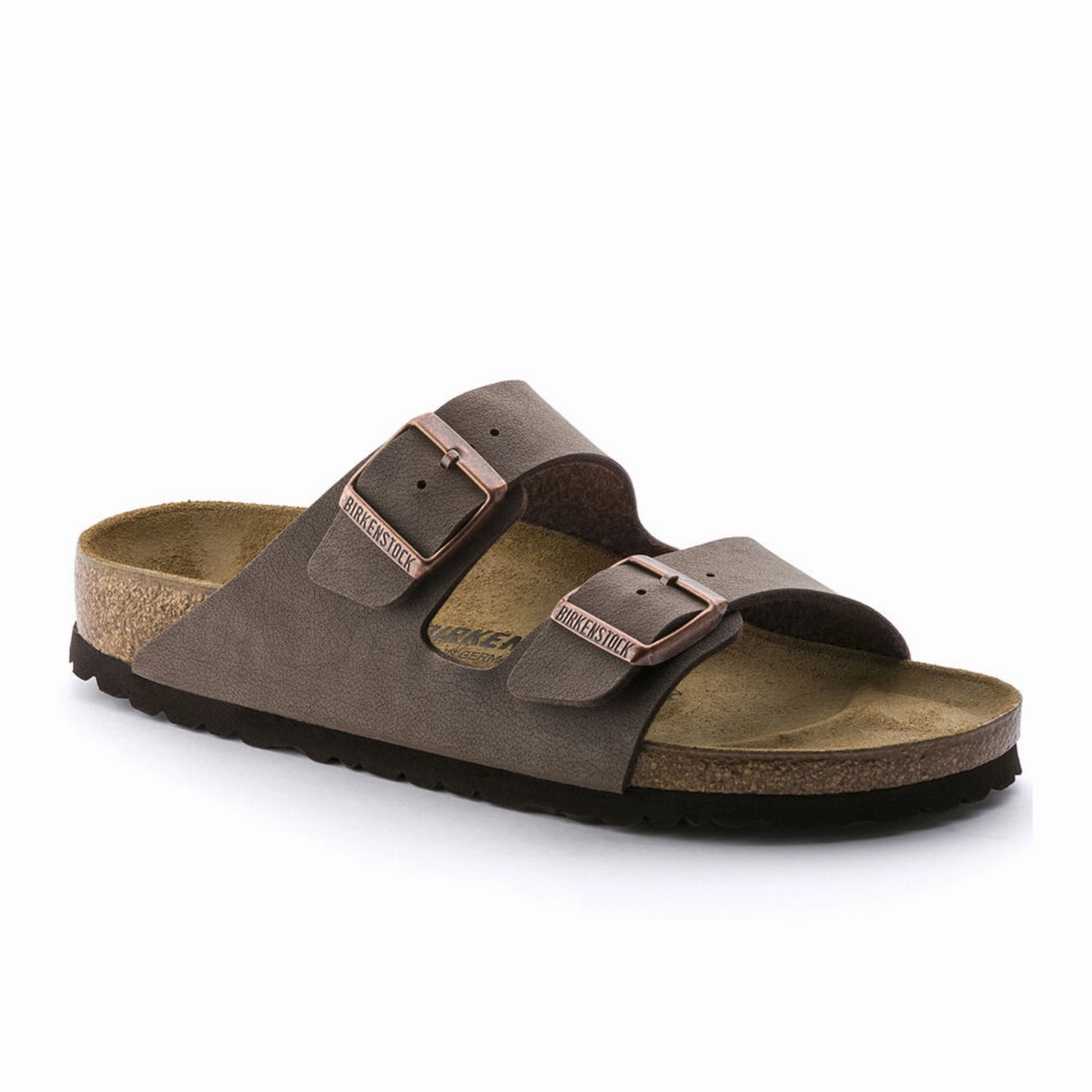 Birkenstock Arizona Narrow Slide Sandal (Unisex) - Mocha Birkibuc Cozy Slip