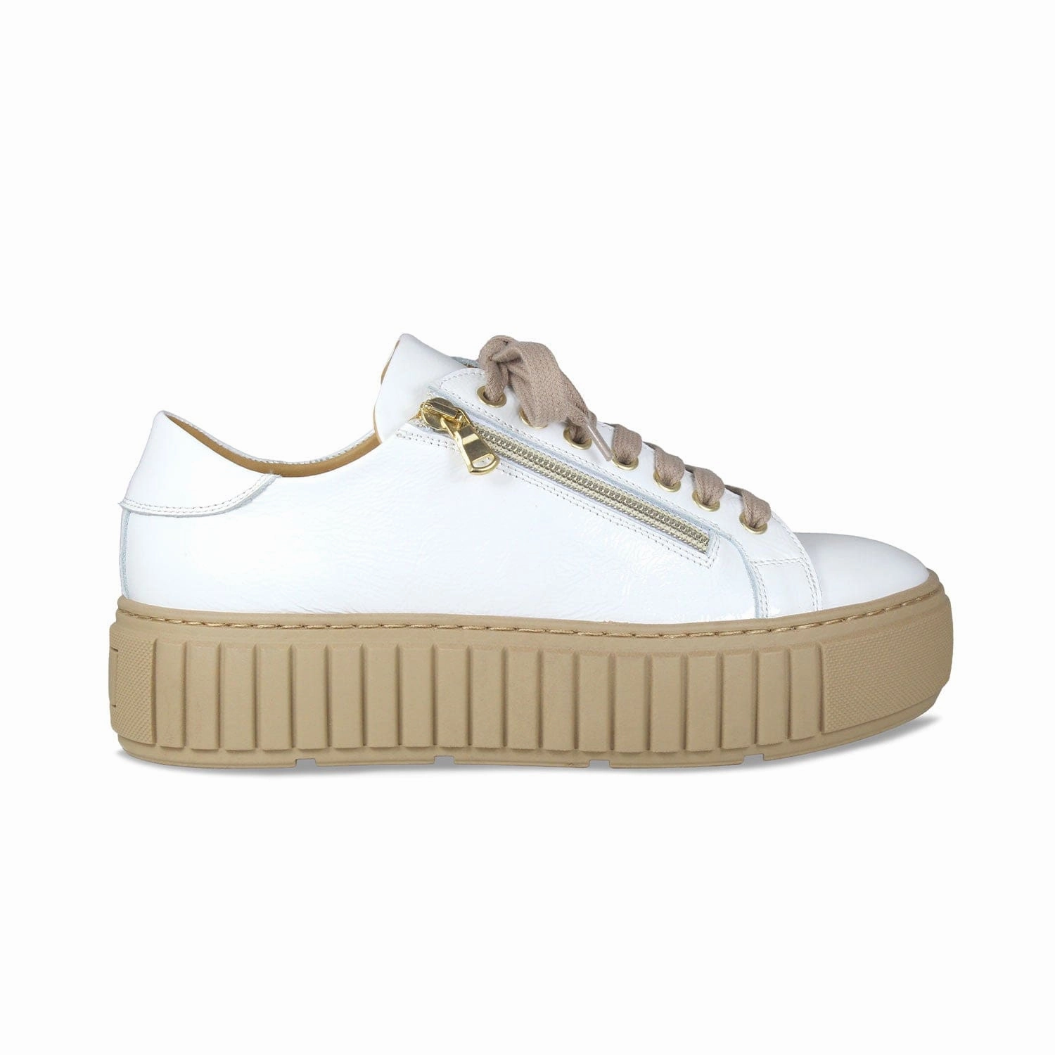 Track: White Patent Leather Casual Favorite Eva Midsole