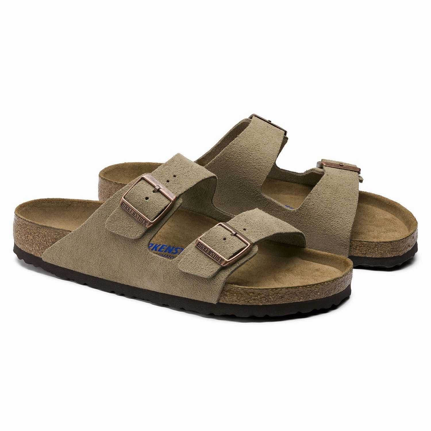 Flexible Cushion Speed Enhancement Birkenstock Arizona Soft Footbed Taupe Suede Narrow