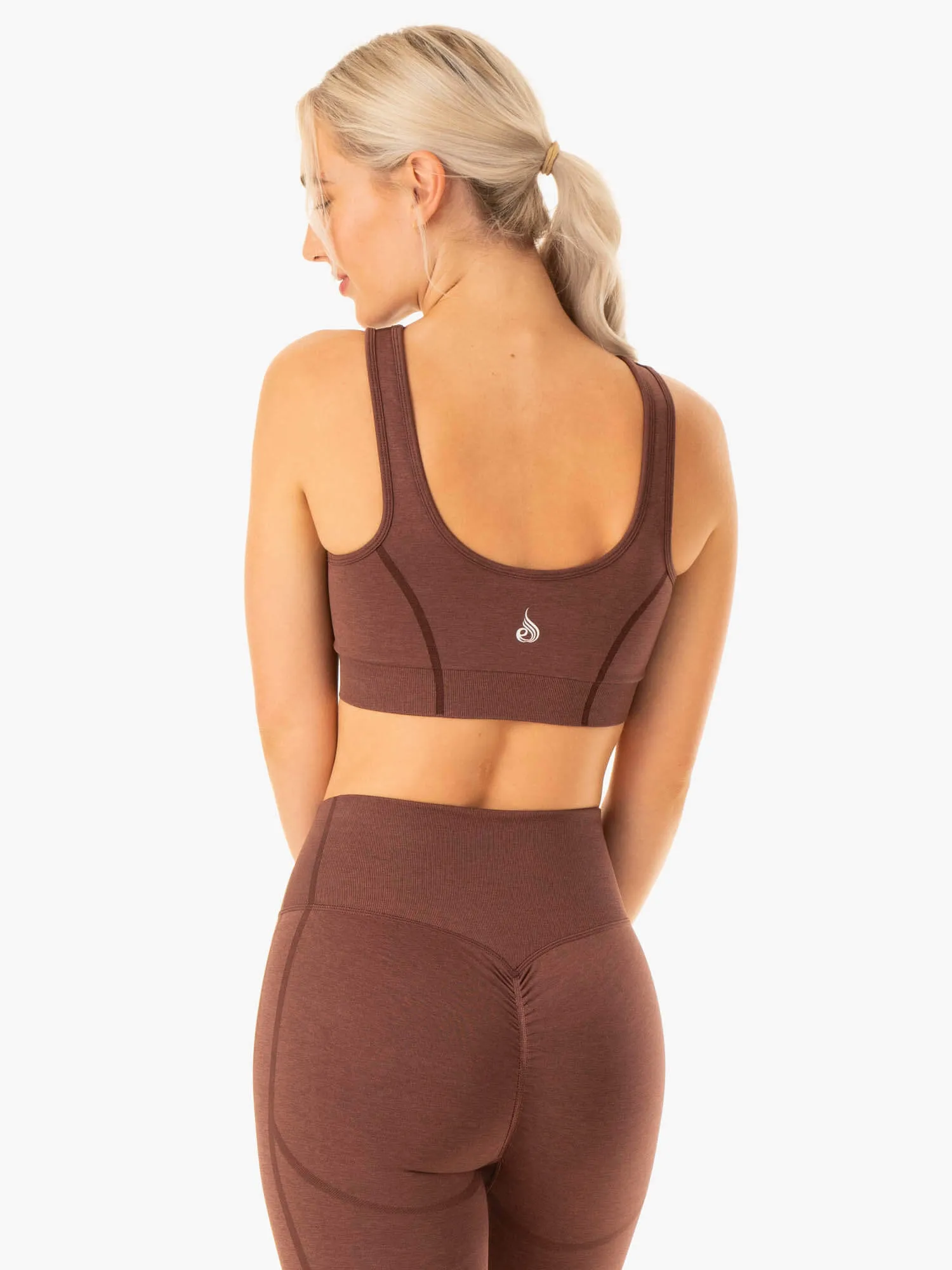 Anti-shrink Enhance Seamless Sports Bra - Chocolate