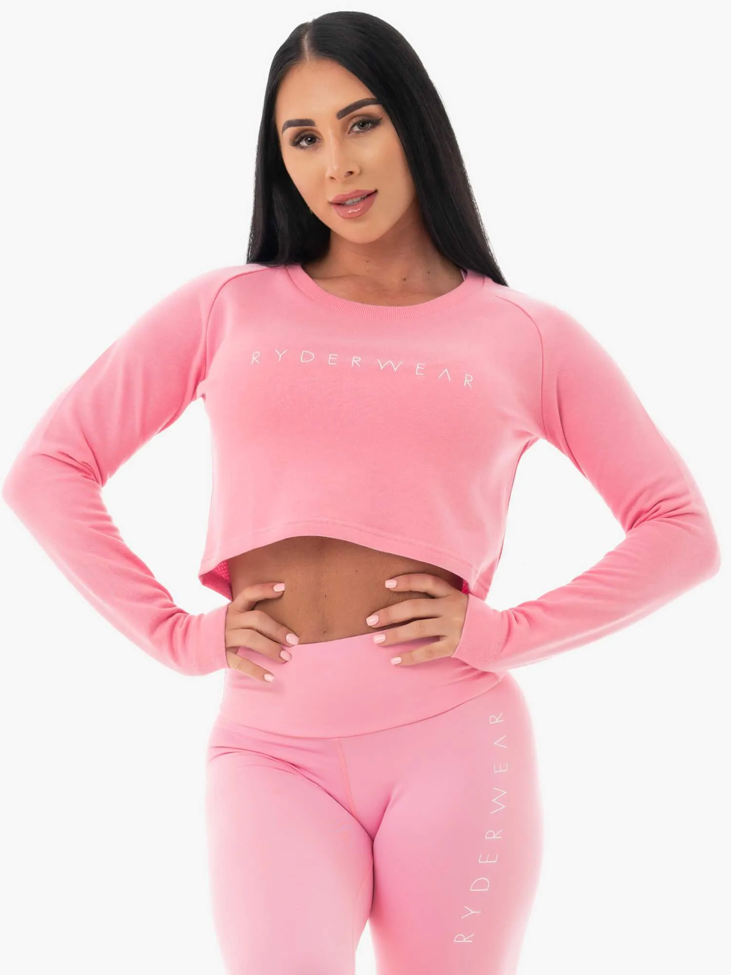 Staples Cropped Sweater - Pink hypoallergenic material
