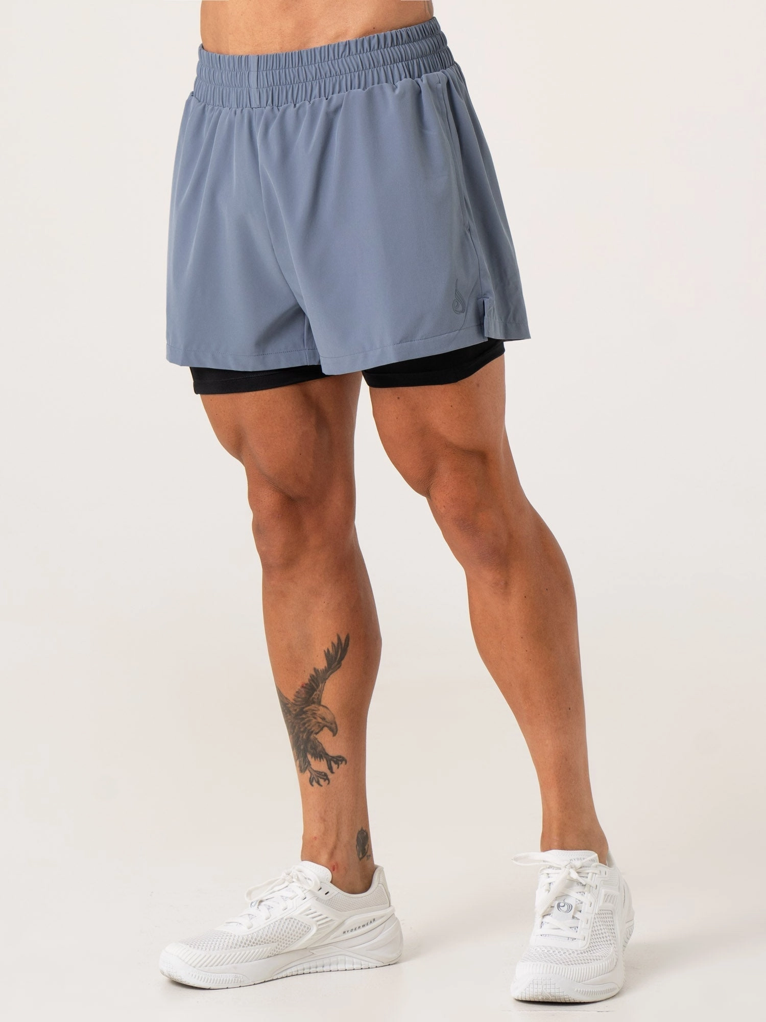 Pursuit 2 In 1 Training Shorts - Denim Blue Everyday Ease Versatile Design