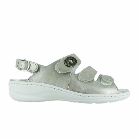 Non toxic Waldlaufer Zander 408002 Backstrap Sandal (Women) - Silver