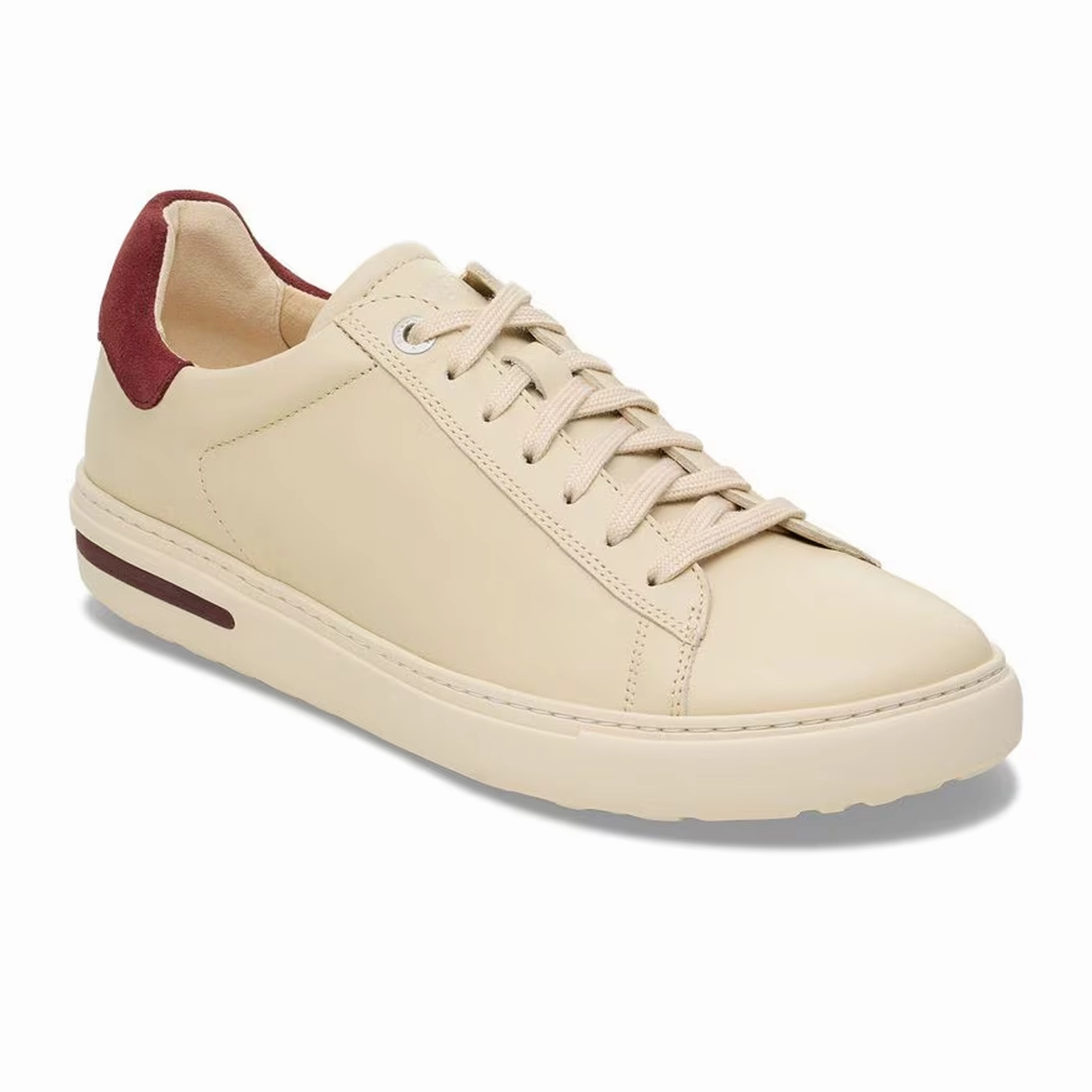 Birkenstock Bend Varsity Sneaker (Women) - Eggshell Leather/Zinfandel Suede Neat Power