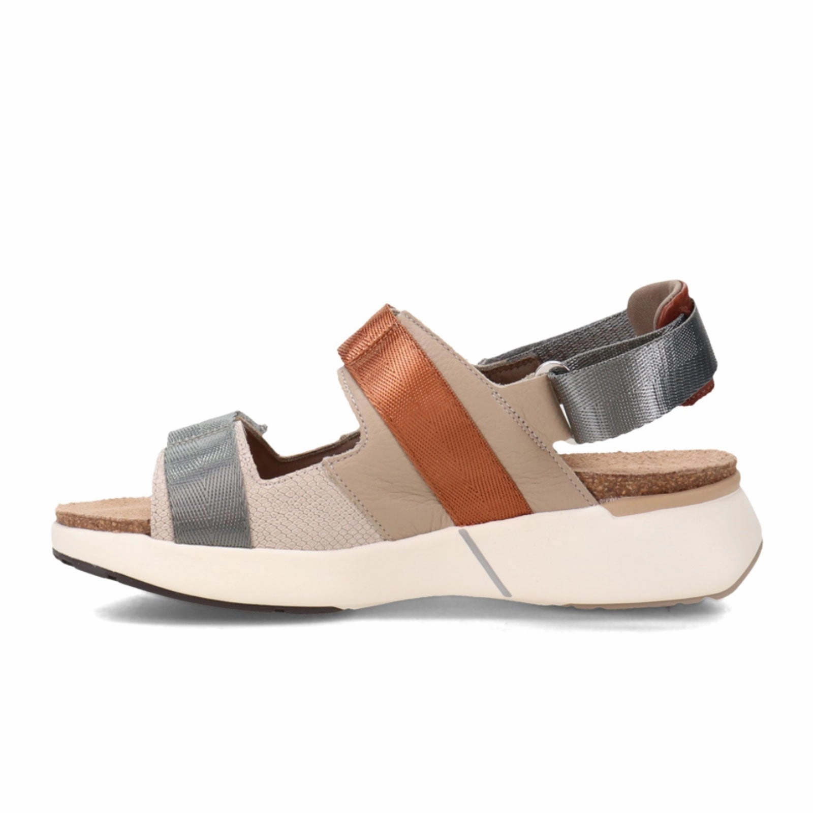 Naot Odyssey Active Sandal (Women) - Beige Lizard/Soft Beige/Soft Chestnut/Soft Silver Beach Comfort Sandals