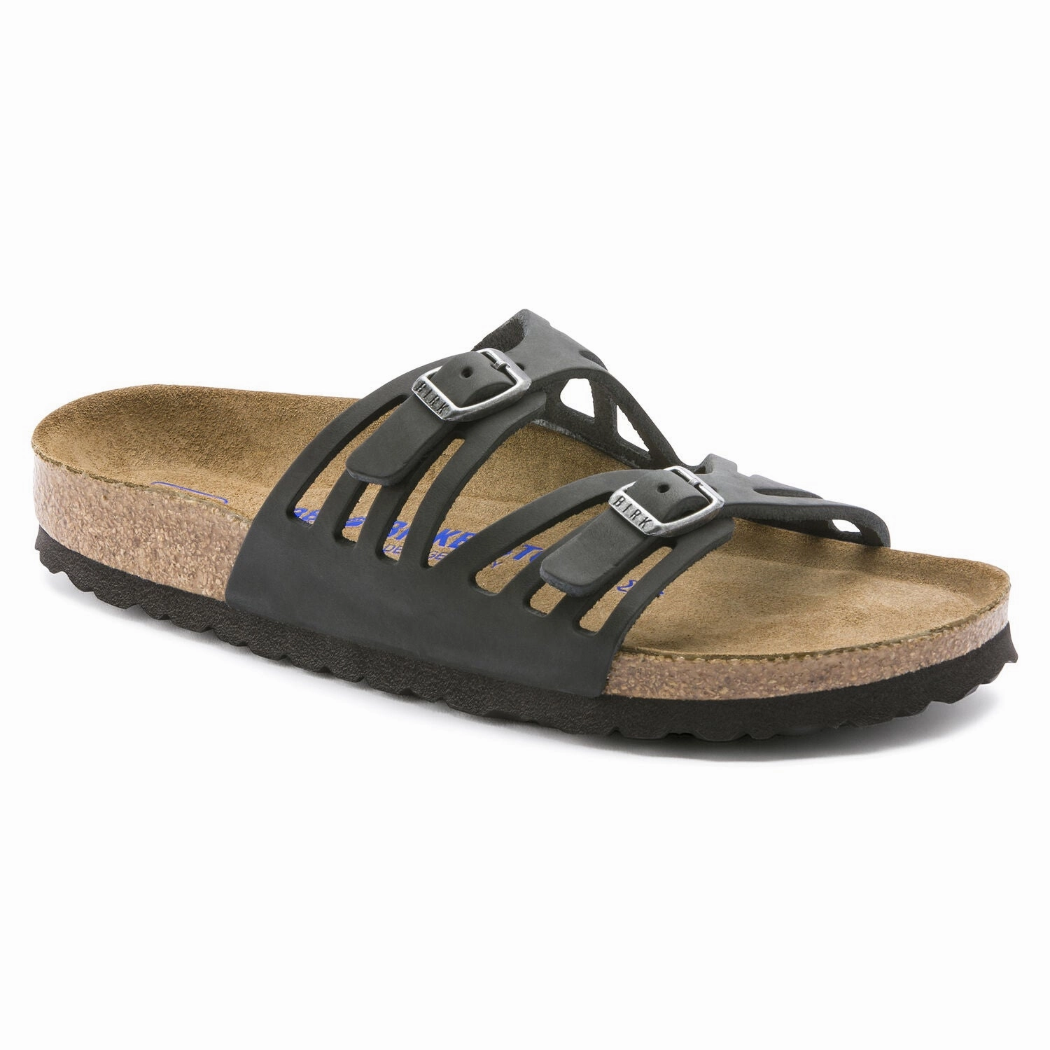 Birkenstock Granada Soft Footbed Black running in countryside shoes