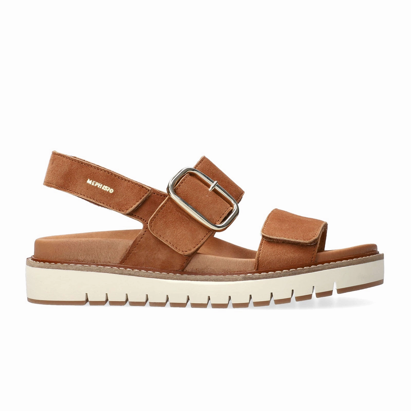 Mephisto Belona Backstrap Sandal (Women) - Hazelnut Velcalf Easy Beach
